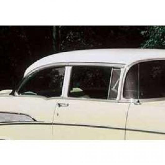 Chevy Side Glass Set, Tinted, 2-Door Sedan, 1955-1957