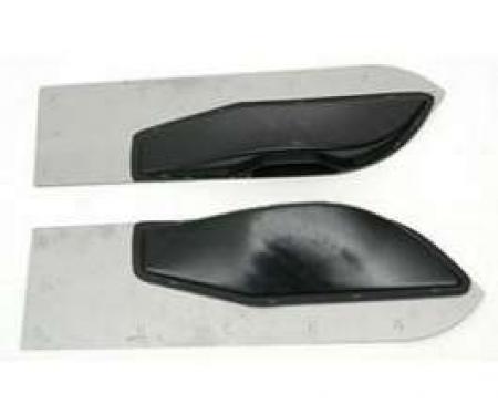 Chevy Armrest Bases, Front, 2-Door Sedan, Bel Air, 1955