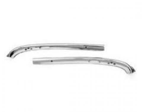 Chevy Convertible Top Upper Inner Windshield Moldings, 1955-1957