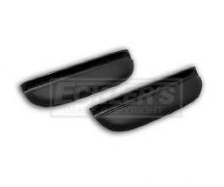 Chevy Door Armrests, 150 & 210, Black, 1957