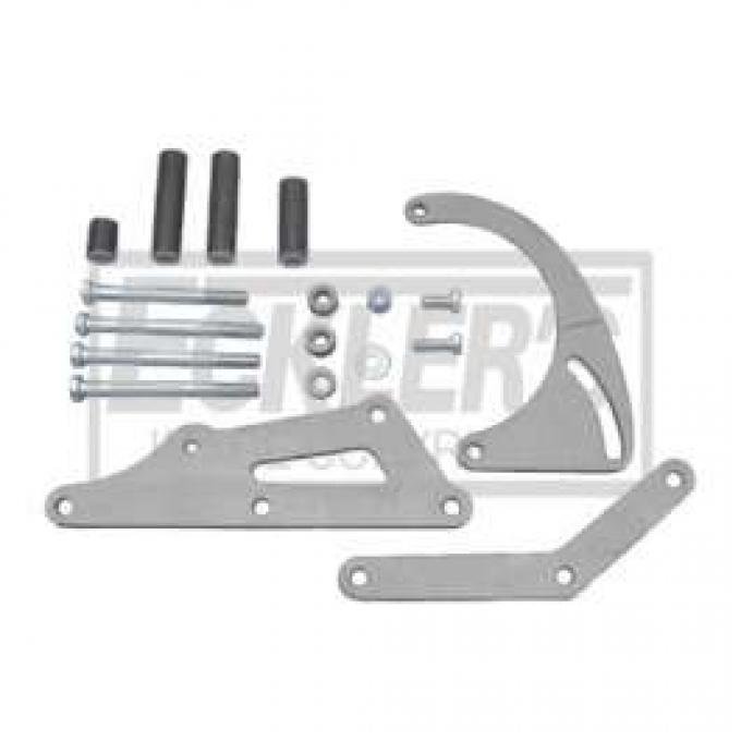 Chevy Alternator Bracket Kit, Small Block, Low Profile, Long Water Pump, 1955-1957