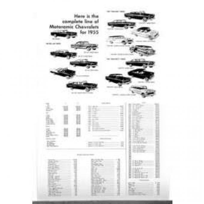 Chevy Photo Print, Motoramamic Price List, 1955