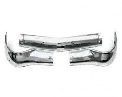 Chevy Front Bumper, Three-Piece Set, Driver Quality, 1956