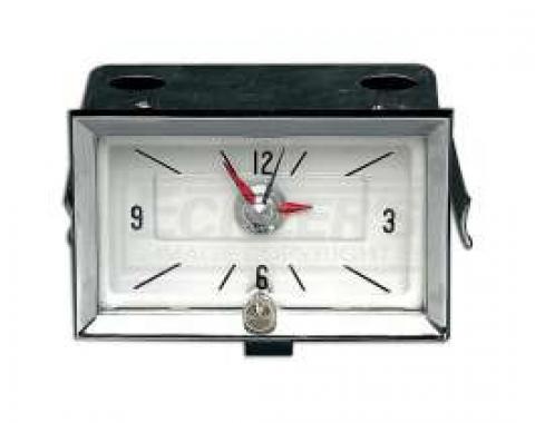 Chevy Clock, White Face, Quartz, 1957