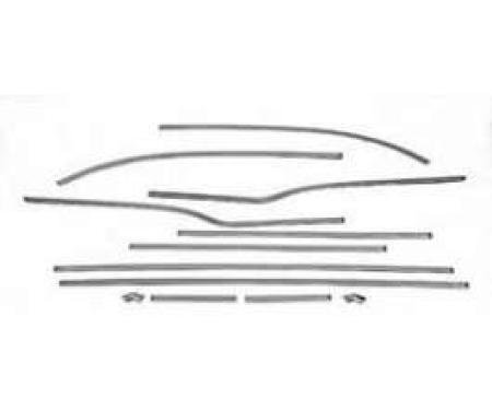 Chevy Interior Door & Side Panel Trim Set, Stainless Steel,4-Door Hardtop, Bel Air, 1957