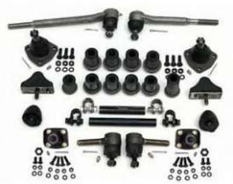 Chevy Front End Rebuild Kit, Without Coil Springs & With Factory Power Steering, 1955-1957