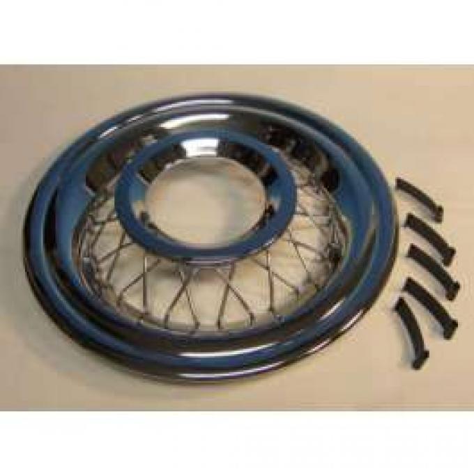 Chevy Wire Wheel Cover Set, Accessory, 1956