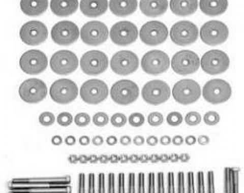 Chevy Convertible Stainless Steel Body Mount Bolt & Washer Set, 1955-1957