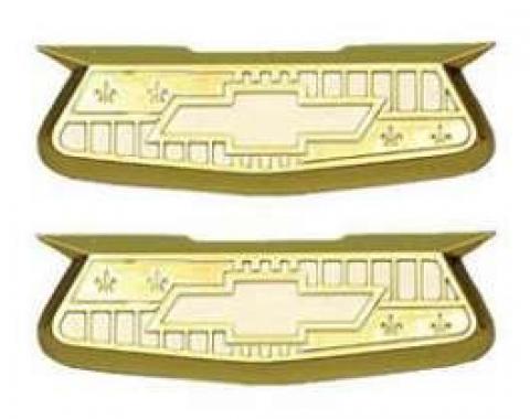 Chevy Quarter Panel Crests, Gold, Best Quality, 1955-1957