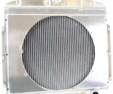 Chevy Radiator, Griffin Tri 5 Universal Fit, Bel Air, Aluminum, With Shroud, 1955-1957