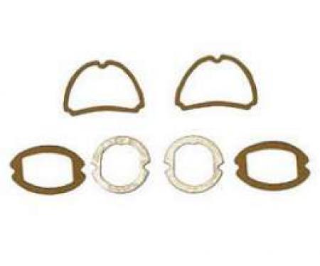 Chevy Parking Light, Taillight & Back-Up Light Lens Gasket Set, 1957