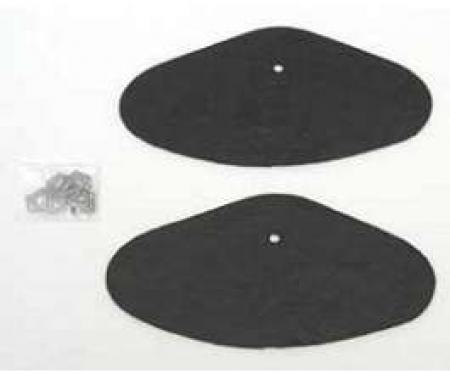 Chevy Rear Bumper End Dust Shields, 1956