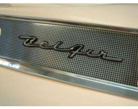 Chevy Dash Script Emblem, Bel Air, Chrome, 1957