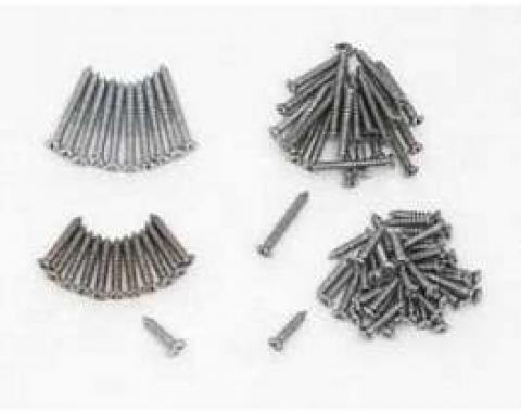 Chevy Interior Garnish Molding Trim Screw Set, 4-Door Wagon, 1955-1957