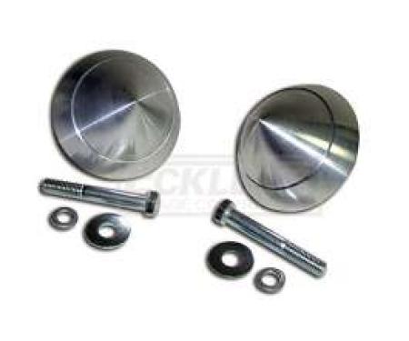 Chevy Bumper Tips, Aluminum, 1957