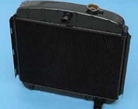 Chevy Desert Cooler Optima Radiator, Copper Core, 6-Cylinder, For Cars With Automatic Transmission, U.S. Radiator, 1955-1956