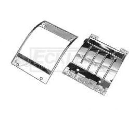 Chevy Heater Control Bezel Set, Deluxe, 1957