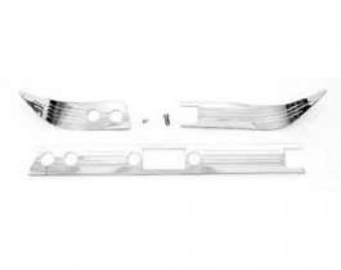 Chevy Billet Aluminum Dash Trim Set, With Radio Option, 1957