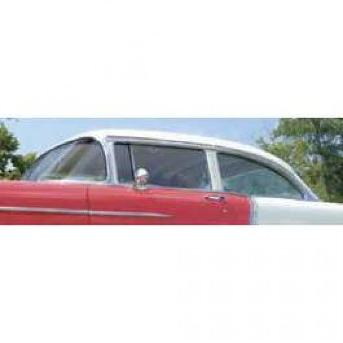 Chevy Vent Window, Installed In Frame, Clear, Sedan & Wagon, Left, 1955-1957