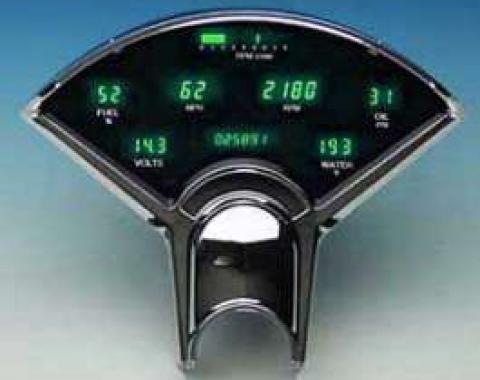 Chevy Dakota Digital Dash Kit, Teal, 1955-1956