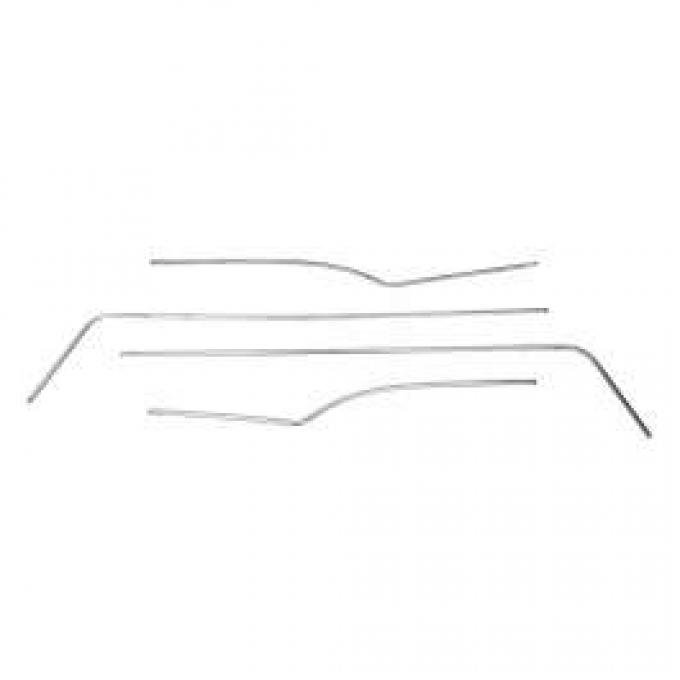 Chevy Interior Door & Side Panel Trim Set, Stainless Steel,210 2-Door Hardtop, 1956