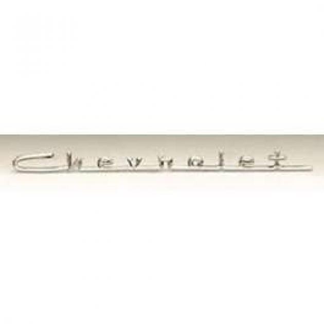 Chevy Script Chevy Hood Script Emblem, 210 & 150, 6-Cylinder, Chrome, 1957 | Classic ...
