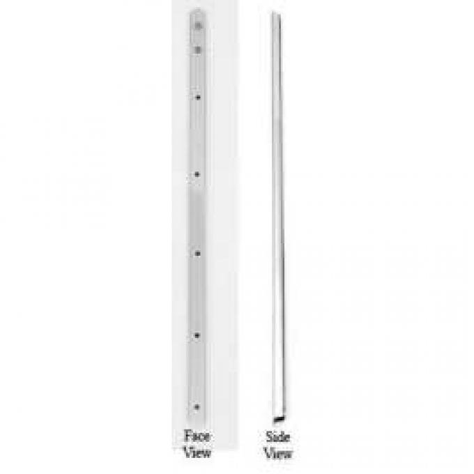 Chevy Quarter Glass Weatherstrip Retainer, Vertical, Hardtop Or Convertible, 1955-1957