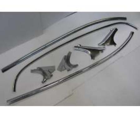 Chevy Headliner Stainless Steel Trim Set, Used, 2-Door Hardtop, 1955-1957