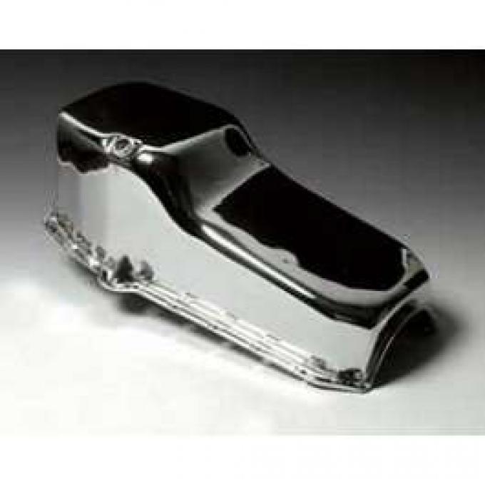 Chevy Engine Oil Pan, Small Block, Chrome, 1955-1957
