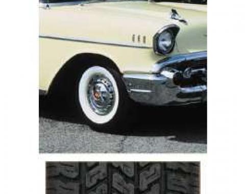 Chevy Tire, P205/75R14, B.F. Goodrich Silvertown Radial, With 2-3/8 Whitewall, 1957