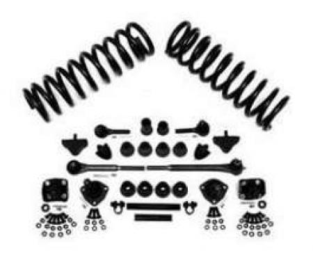 Chevy Front End Rebuild Kit, With Coil Springs & Factory Power Steering, 1955-1957