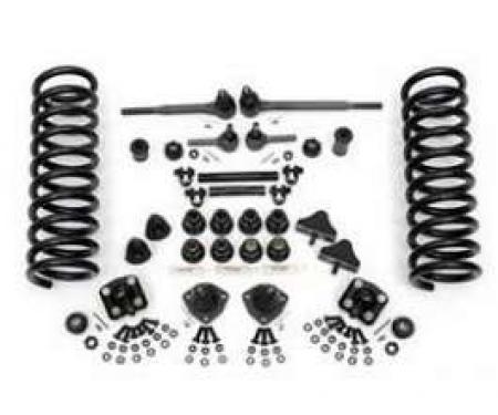 Chevy Front End Rebuild Kit, With Factory Power Steering & Urethane Bushings, 1955-1957