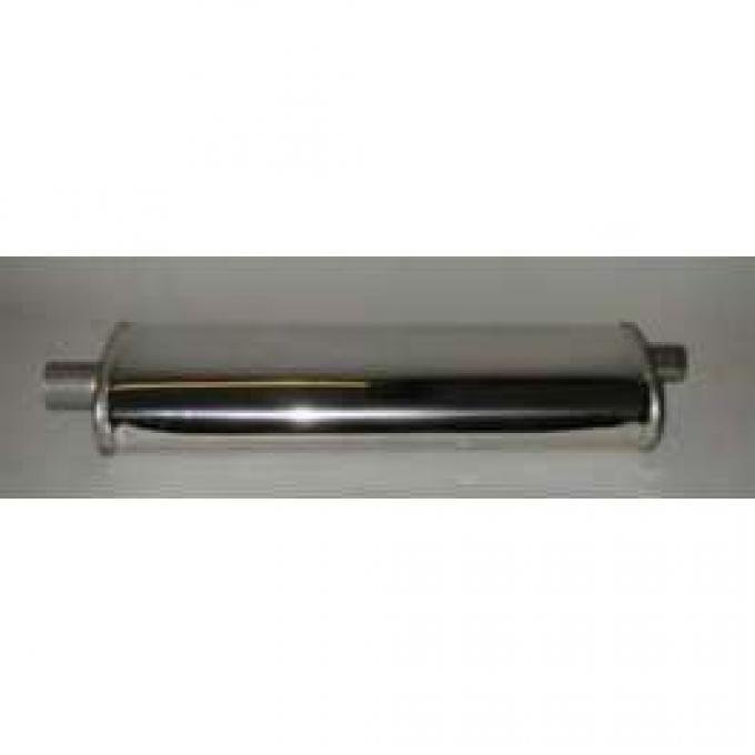 Chevy Muffler, Stainless Steel, Short, 23, 1955-1957