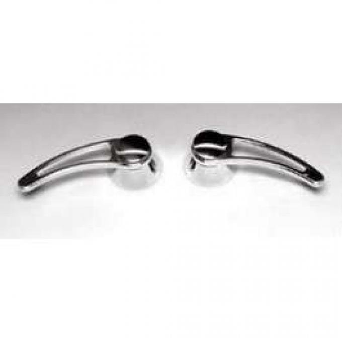 Chevy Inside Door Handles, Billet Aluminum, 1955-1957