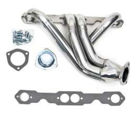 Chevy Header, Shorty, 3, 4 Length, Ceramic Coated, Left Hand, Small Block, 1955-1957