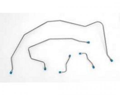 Chevy Brake Line Set, Front, Stainless Steel, With Non-Power Brakes, 1956-1957