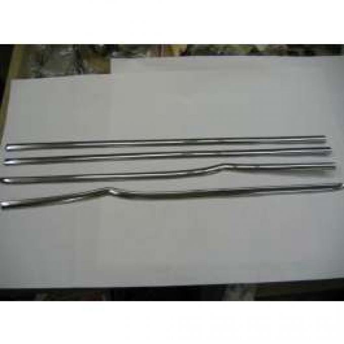 Chevy Stainless Steel Moldings, Beltline, 210 2-Door Sedan, Restored, 1955-1957