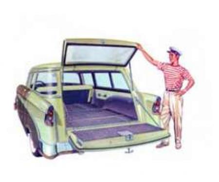 Chevy Rear Liftgate Glass, Tinted, Wagon & Sedan Delivery, 1955-1957