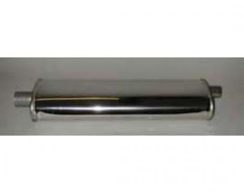 Chevy Muffler, Stainless Steel, Short, 23, 1955-1957