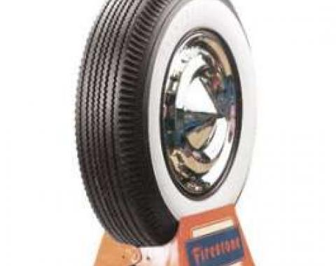 Chevy Tire, 6.70 x 15, With 2-11/16 Wide Whitewall, Firestone, 1955-1956