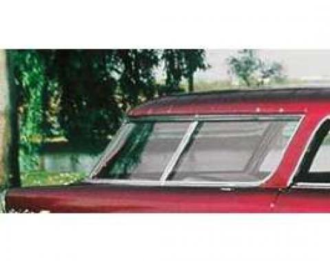 Chevy Sliding Rear Quarter Glass, Tinted, Nomad, 1955-1957