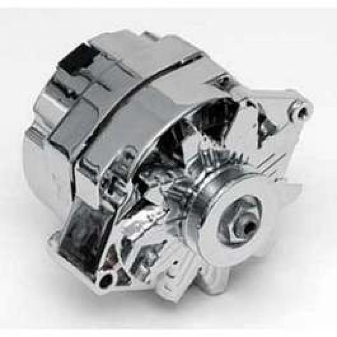 Chevy Alternator, 85 Amp 1-Wire Alternator, Chrome, 1955-1957