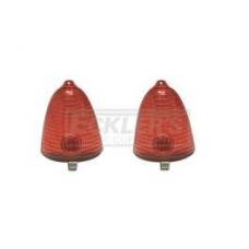 Chevy Outer Taillight Lenses, Red, 1955
