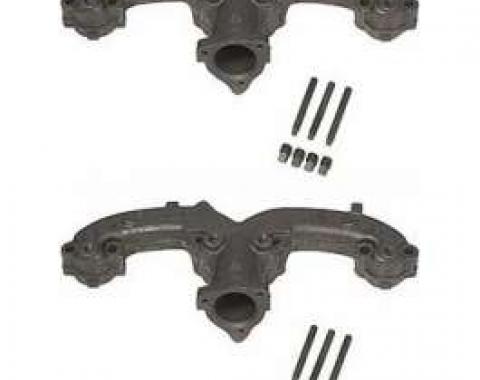 Chevy Exhaust Manifolds, Rams Horn, Small Block, 2, 1955-1957