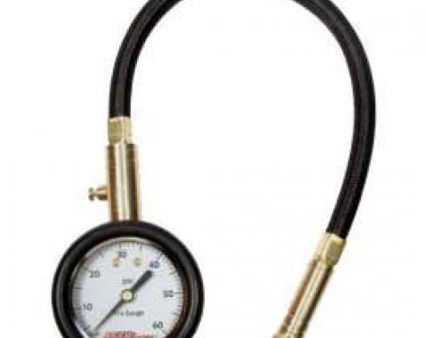 Competition Tire Gauge, Deluxe 0-60 PSI (With Hose and Bleeder)