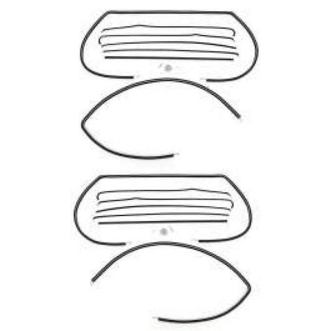 Chevy Window Felt Kit, For Vent Window Delete, 2Door Sedan, 150, 210