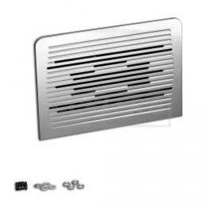 Chevy Dash Speaker Grille, Polished Billet Aluminum, 1957