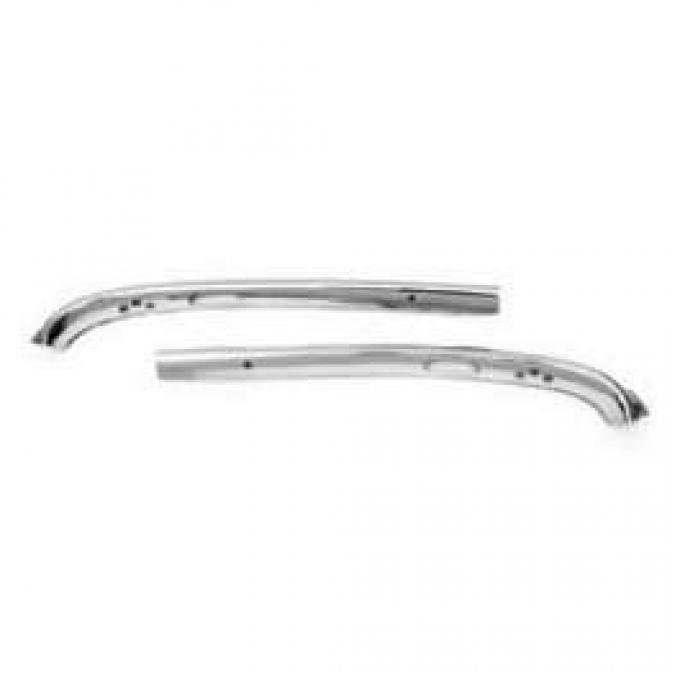 Chevy Convertible Top Upper Inner Windshield Moldings, 1955-1957