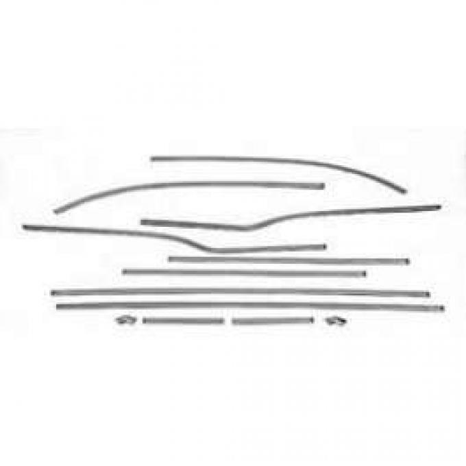 Chevy Interior Door & Side Panel Trim Set, Stainless Steel,4-Door Hardtop, Bel Air, 1957