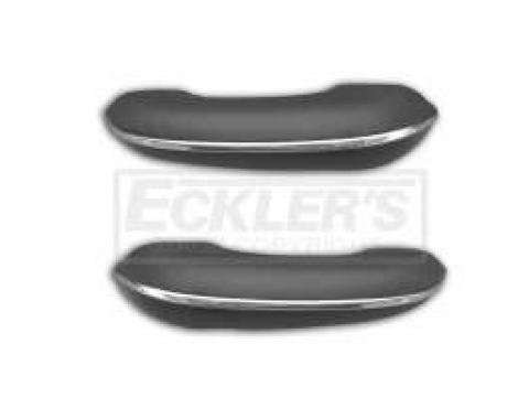 Chevy Front Armrests, 150 & 210, Black, 1955-1956